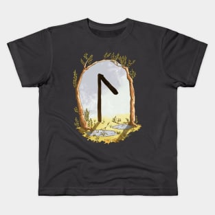 rune laguz - magical symbol Kids T-Shirt